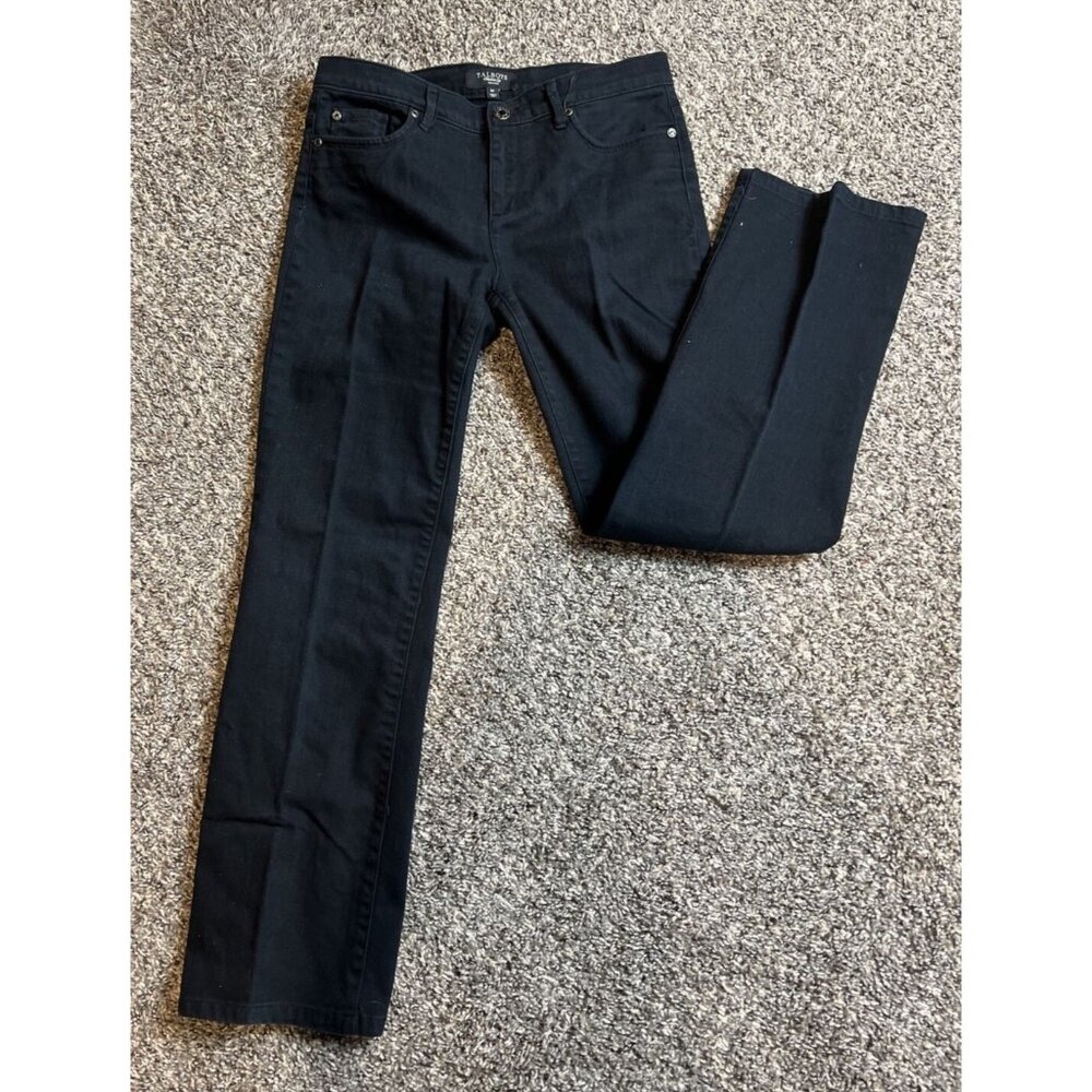 Talbots Black Petite Slim Fit Jeans Boot Cotton/Lycra Blend 6 Petite
